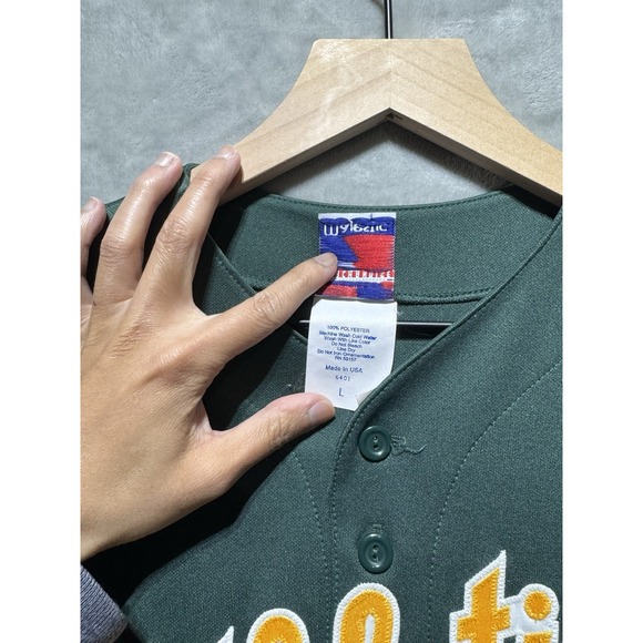 Vintage Majestic MLB Oakland Athletics Jersey Eric Chavez #3 Jersey Youth‎ Large - Picture 4 of 9